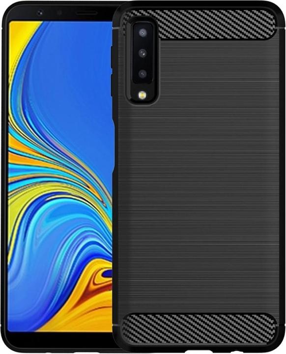 Produktbild Screenguard Samsung Galaxy A7 2018 Hülle Carbon Brushed Soft TPU (Samsung Galaxy A7 (2018))