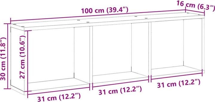 Produktbild VidaXL Wandschrank (16 x 16 x 30 cm)