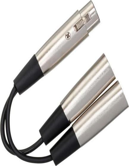 Actual product image Hosa YXM-121 - Y split cable XLR3F - XLR3M (0.15 m)