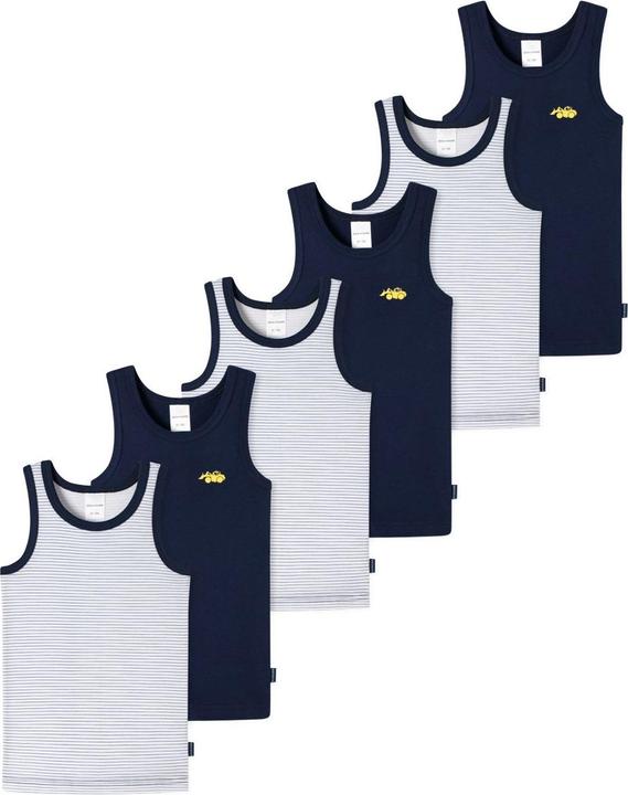 Produktbild Schiesser 6er Pack Kids Boys Feinripp Organic Cotton Unterhemd (140)
