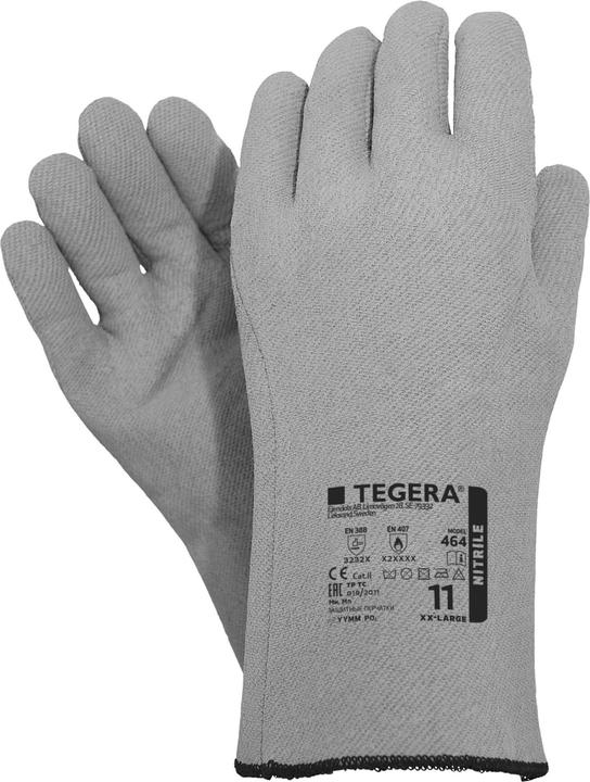 Actual product image Tegera Ejendals 464, Workshop gloves, Grey, Adult, Adult, Cotton, Nitrile foam, Polyester (10)