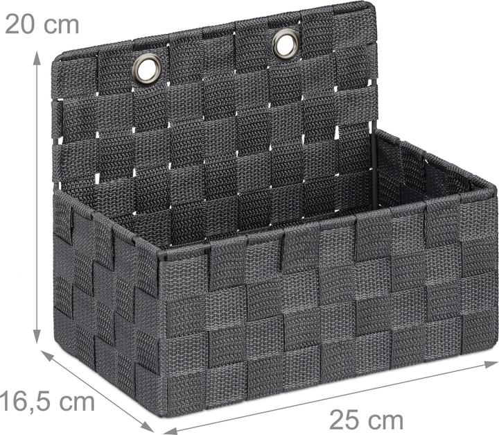 Image du produit Relaxdays Corbeille rangement plastique (1 x, 25 x 15 x 20 cm)