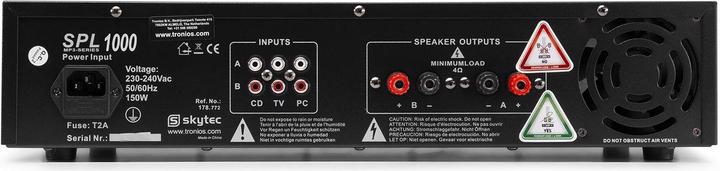 Image du produit Skytec Amplificateur de puissance SPL 1000MP3
