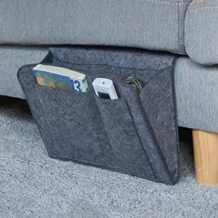 Image du produit Alopini 1pc feutre sac de rangement de chevet accrocher le stockage organisateur lit titulaire sacs