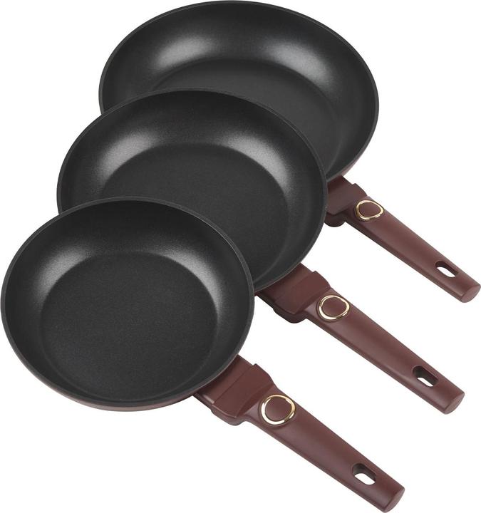 Actual product image BerlingerHaus Frying pan set, 3 pieces, Ø 20/24/28cm, bordeaux (28 cm, Frying pan, Aluminium)