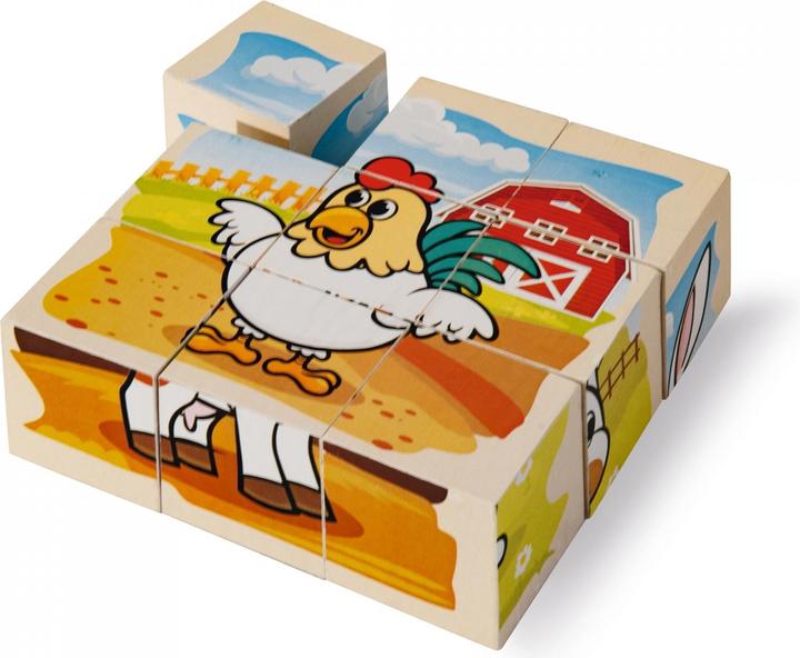 Actual product image Eichhorn Houten Blokpuzzel Boerderij (9 pieces)