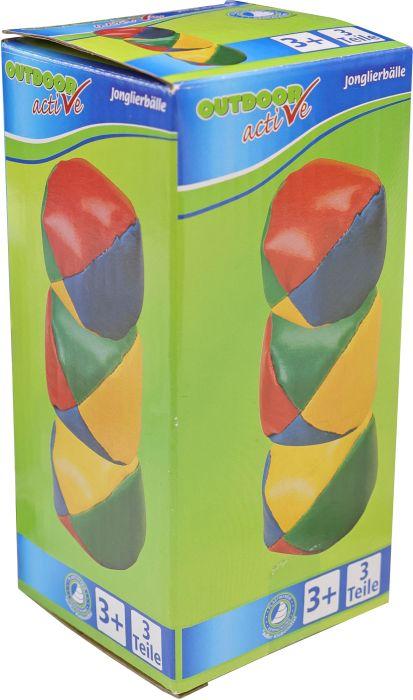 Actual product image Hoffmann Juggling balls 3 pieces display 7cm, 90g in tin soft art