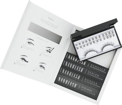 NoName DIY Wimpernverlängerung Starter Kit Cluster Lashes mit Bonder, Sealer, Entferner, Applikator (Künstliche Wimpern)