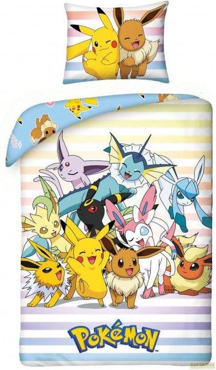Halantex Pokémon Bettwäsche Pikachu, Evoli & Friends 140 x 200 cm / 70 x 90 cm