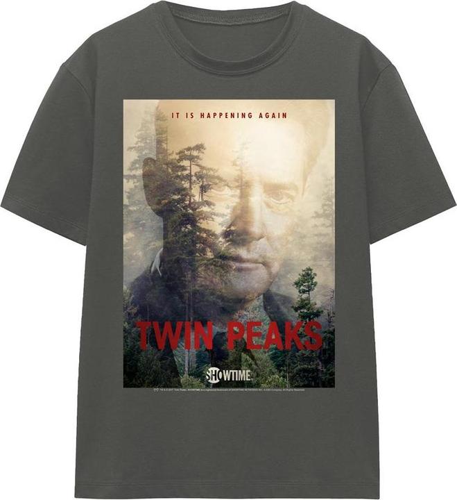 Actual product image Twin Peaks Unisex Adult Dale Cooper Poster T-Shirt (L)