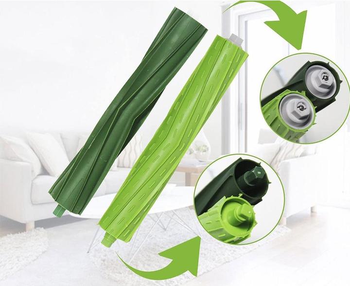 Actual product image Werkstein Ersatz Gummi Lamellen Bürsten für iRobot Roomba Staubsauger Roboter - 2er Set
