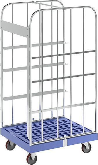 Actual product image ESB Order picking trolley, with plastic transport dolly, blue. (500 kg)