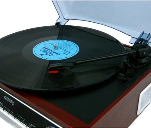 Actual product image Camry CR 1113 Audio turntable with belt drive, cappuccino, chrome, wood (Semi-automatic)