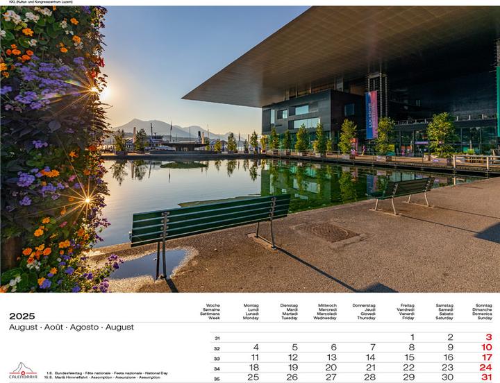 Actual product image Swiss Places 2025 (40 x 31 cm, English, Italian, French, German)