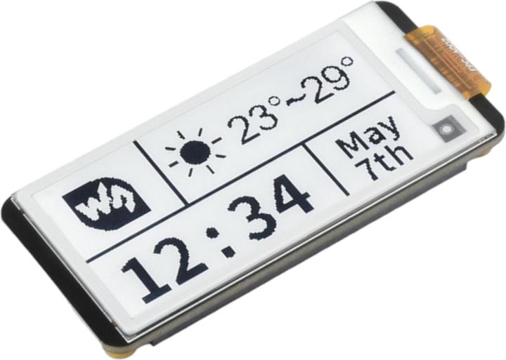 Immagine prodotto WaveShare Display E-Ink da 2,13 pollici HAT+ per Raspberry Pi