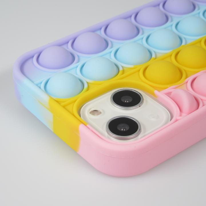 Produktbild PhoneLook Hülle Silikon Luftblasen Anti-Stress Regenbogen (Apple iPhone 13)