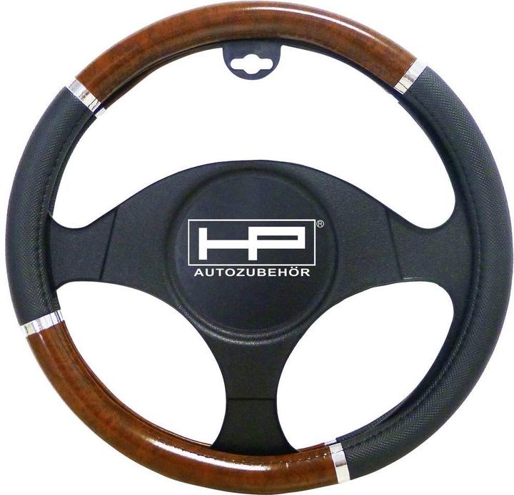 Actual product image HP Autozubehör Steering wheel cover (Ø x H) 39 cm x 4 cm Polyurethane (PU) 3-coloured, Sch