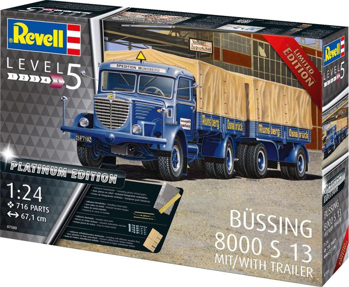Immagine prodotto Revell Büssing 8000 S 13 con rimorchio "Platinum Edition