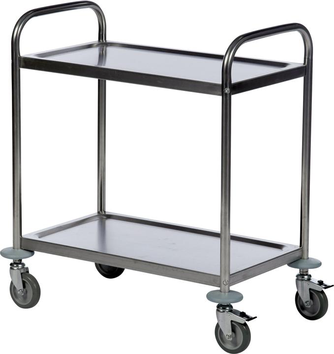 Image du produit Rollcart Chariot de table en acier inoxydable 2 plateaux (100 kg)