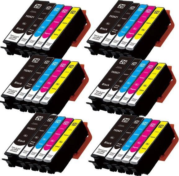 Image du produit Hermex Cartouche d'encre compatible XL pour Epson Expression Premium XP-625 (M, Y, C, PBK, CF)