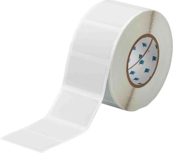 Actual product image Brady THT-24-428-1, Permashield, polyester, metallised, 69.85 x 44.45 mm, permanent, with laminate