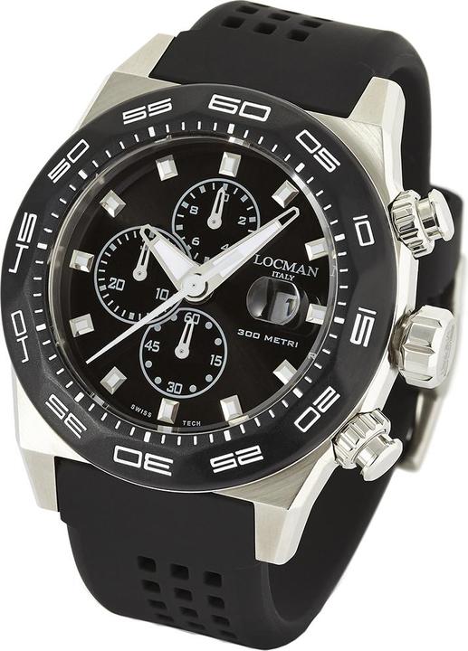 Immagine prodotto Locman Orologio da uomo Stealth Cronografo Nero Ref. 0217 (Cronografo, 46 mm)