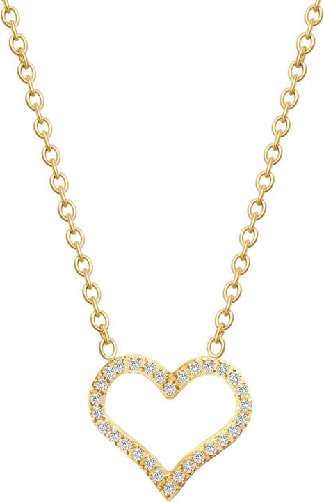 Produktbild Crystalp Romantic gold-plated necklace with Sparkling Heart crystals 30449.EG (Edelstahl)
