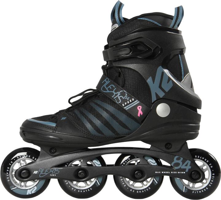 K2 Alexis 84 Speed Alu inline skate women (size: 39.5 (US=8.5), black/steelblue) (39)