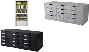 Actual product image Paperflow Drawer element, 12 drawers, gray polystyrene, ready assembled (A4)
