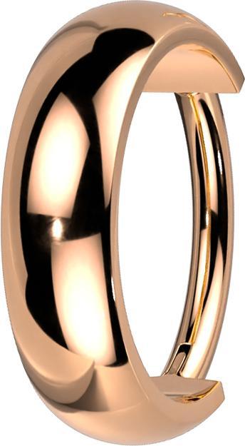 Produktbild Star Piercing Micro Segmentring klappbar rosegold breit abgerundet (ohne Messing, Titan G23)