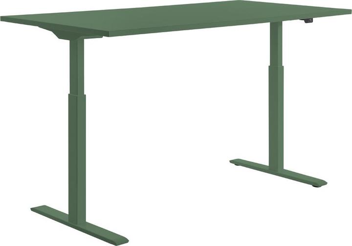 Topstar E-Table elektrisch in hoogte verstelbaar bureau mintgroen rechthoekig, T-poot frame groen 1 (80 x 68 cm)