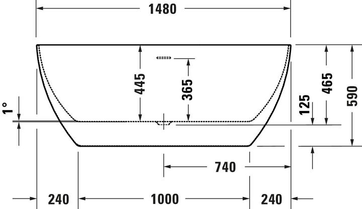 Produktbild Duravit DuraKanto Badewanne (233 l, 150 cm, 75 cm)