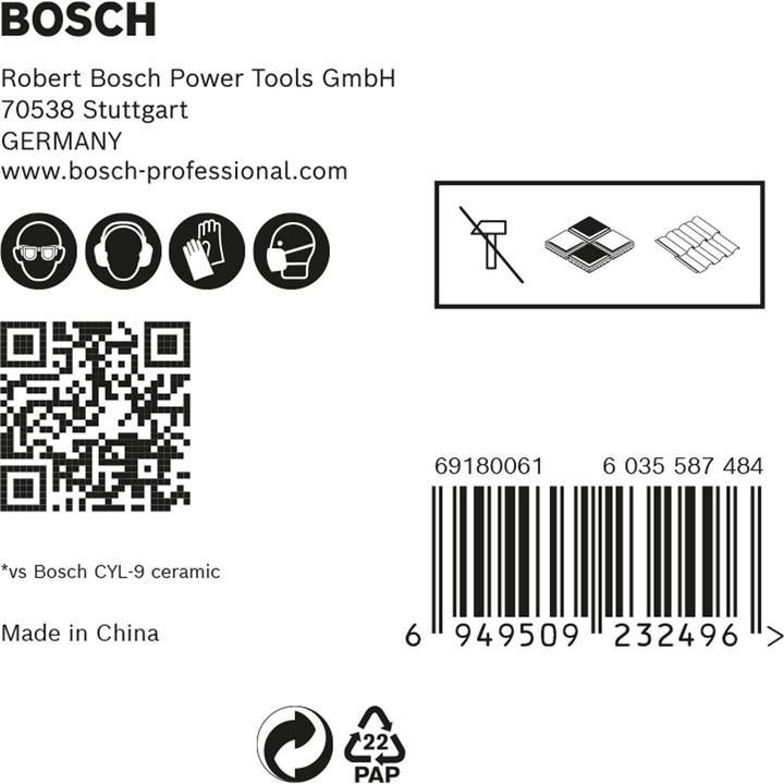 Actual product image Bosch Professional Zubehör EXPERT HEX-9 HardCeramic drill bit set, 4/5/6/8/10 mm, 5 pcs. (5 mm, 4 mm, 6 mm, 8 mm, 10 mm)