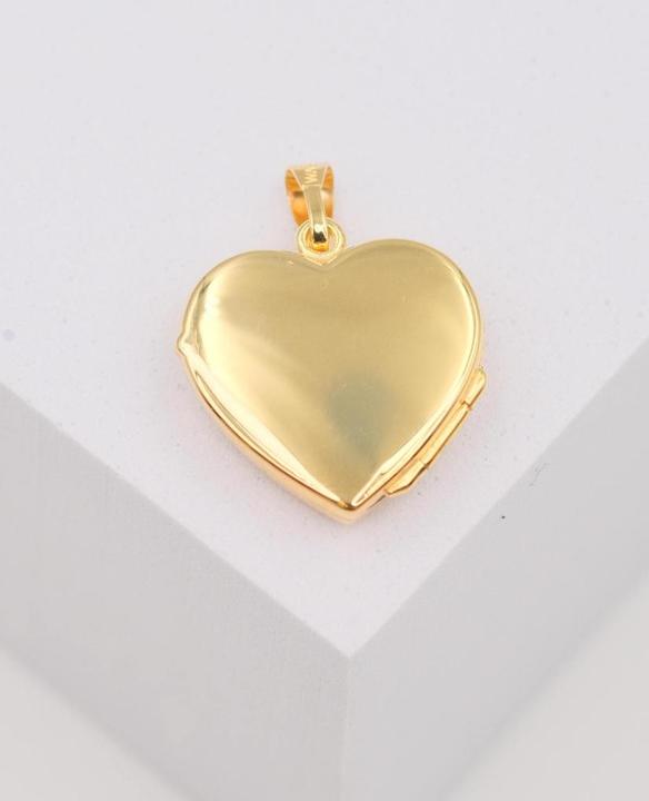 Image du produit Muau Pendant medallion bicolor yellow/white gold 750 heart 23x18mm (750, Or jaune 18 carats, Or blanc)