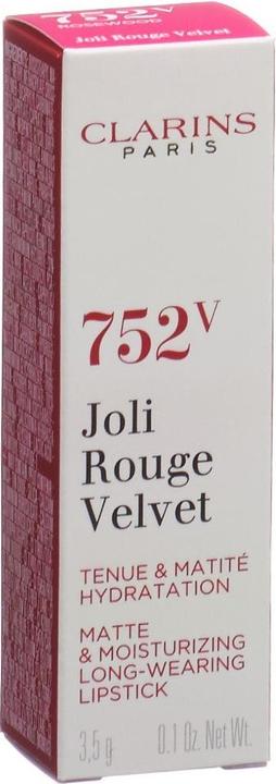 Actual product image Clarins Joli Rouge Velvet - Rosewood 752V (No. 752V - Rosewood)