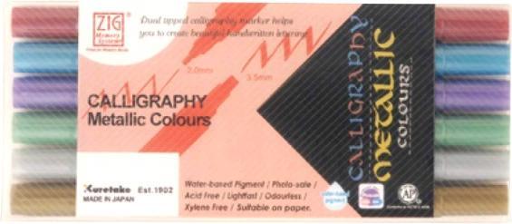 Kuretake Felt-tip pen Calligraphy (Metallic)