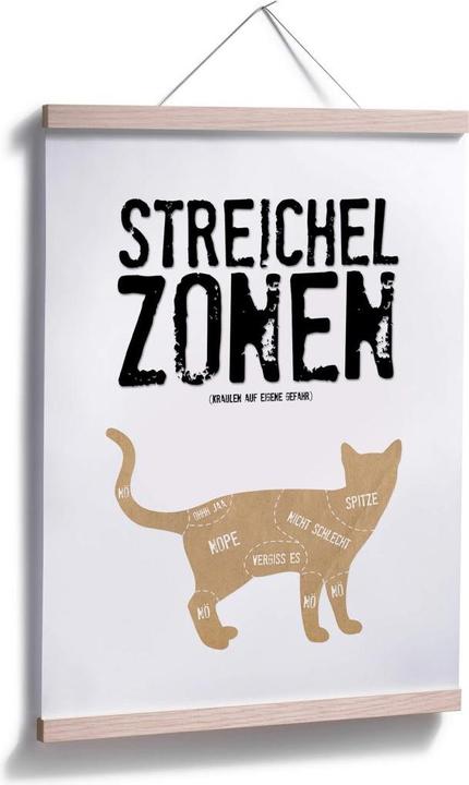 Image du produit Trenddeko Zones de caresses - Chat (30 x 40 cm)