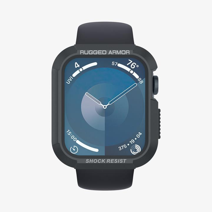 Actual product image Spigen Apple Watch 9/SE RugArm Drk Gr