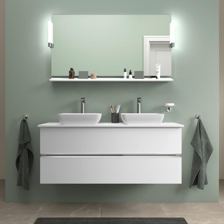 Actual product image Duravit Sivida countertop washbasin, angular, 400x400mm, without tap hole, without overflow (400 mm, 400 mm)