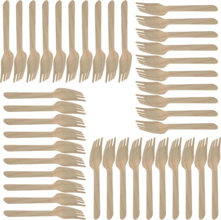 Produktbild Natura Punto Einweg Holzgabeln, 40er Set (40 x)