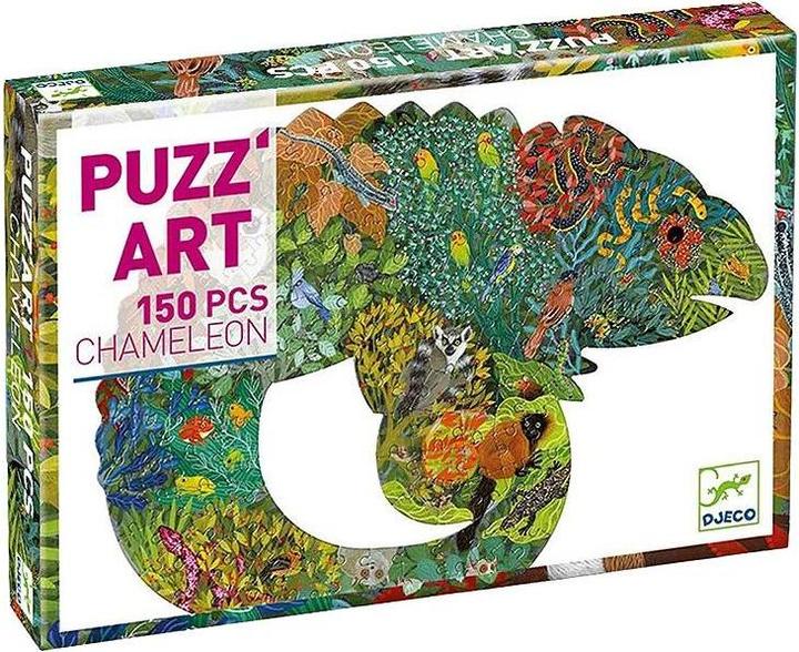 Actual product image Djeco Puzz Art Chameleon (150 pieces)