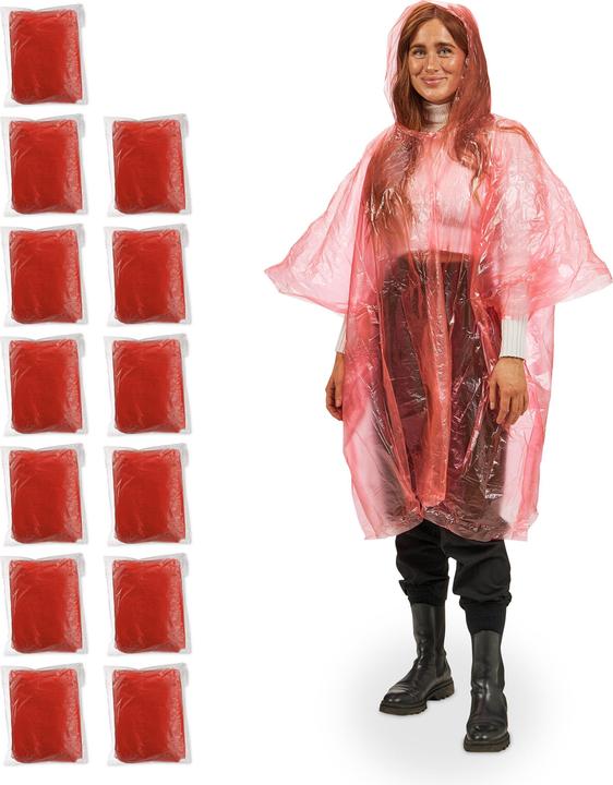 Produktbild Relaxdays 13x Regenponcho (13)