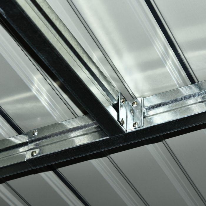 Actual product image Swisshandel24 Garden shed, garden shed, tool shed with sliding door, ventilation window, mono-pitch roof