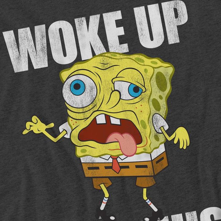 Image du produit Spongebob Squarepants - T-shirt WOKE UP LIKE THIS MEME - Adulte (XL)