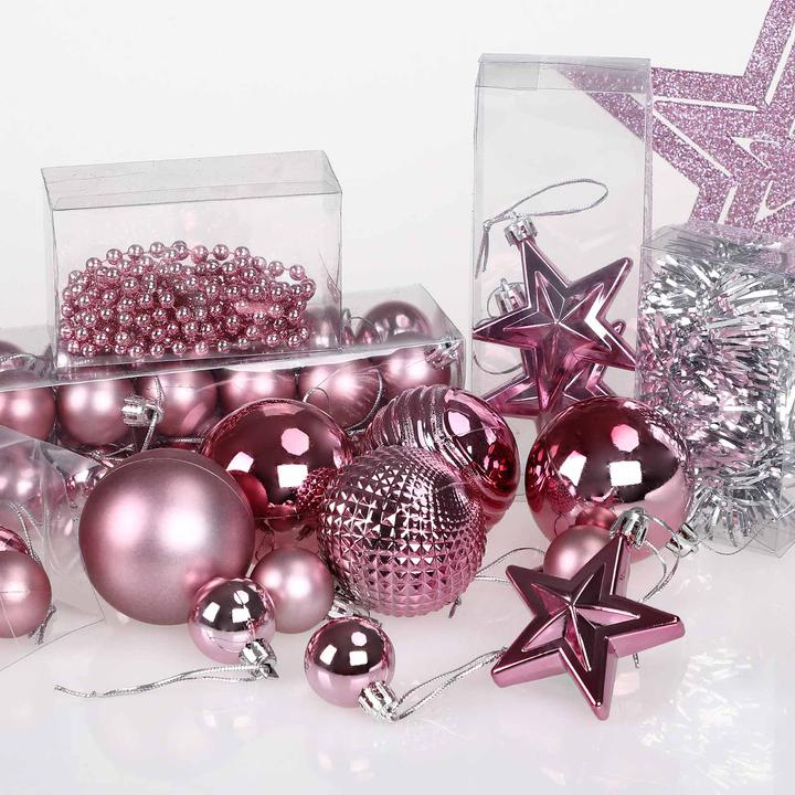 Immagine prodotto Deuba 66tlg palle dell'albero di Natale argento (66 -parte)