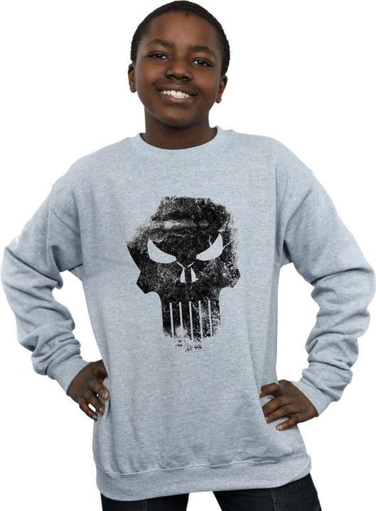 Actual product image Boys The Punisher Distrressed Skull Sweatshirt (152, 158)