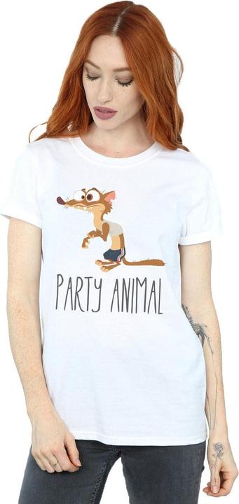 Actual product image Disney Womens/Ladies Zootropolis Party Animal Cotton Boyfriend T-Shirt (XXL)