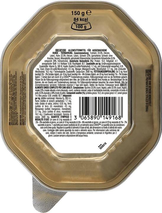 Immagine prodotto Crave Cibo per cani Chicken & Turkey Bowl 150g (Adulto, 1 pz., 150 g)