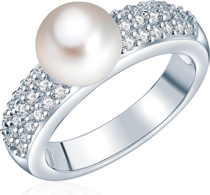 Immagine prodotto Valero Pearls Donna Argento Cubic Zirconia Perle d'acqua dolce coltivate argento - 3848 (27, 50, 925 Argento)