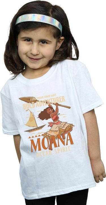 Actual product image Disney Girls Moana Find Your Own Way Cotton T-Shirt (128)